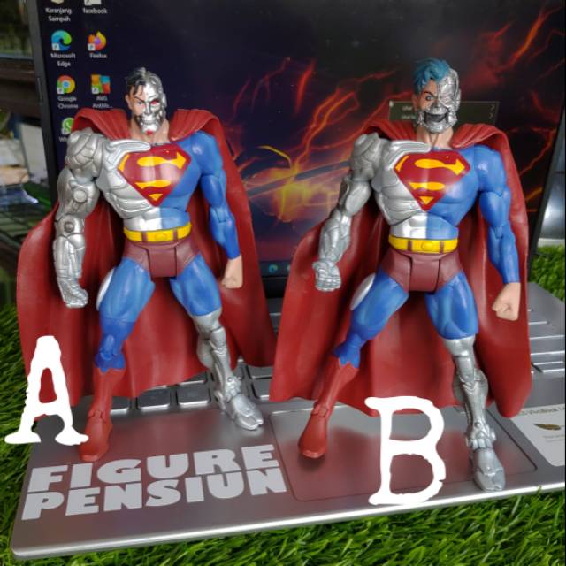 DC UNIVERSE SUPERHEROES SUPERMAN CYBORG ACTION FIGURE MULTIVERSE
