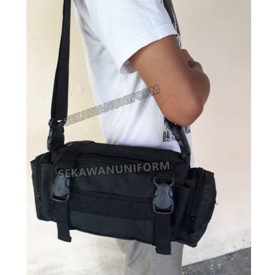 Tas Selempang Kecil Hitam Tactical