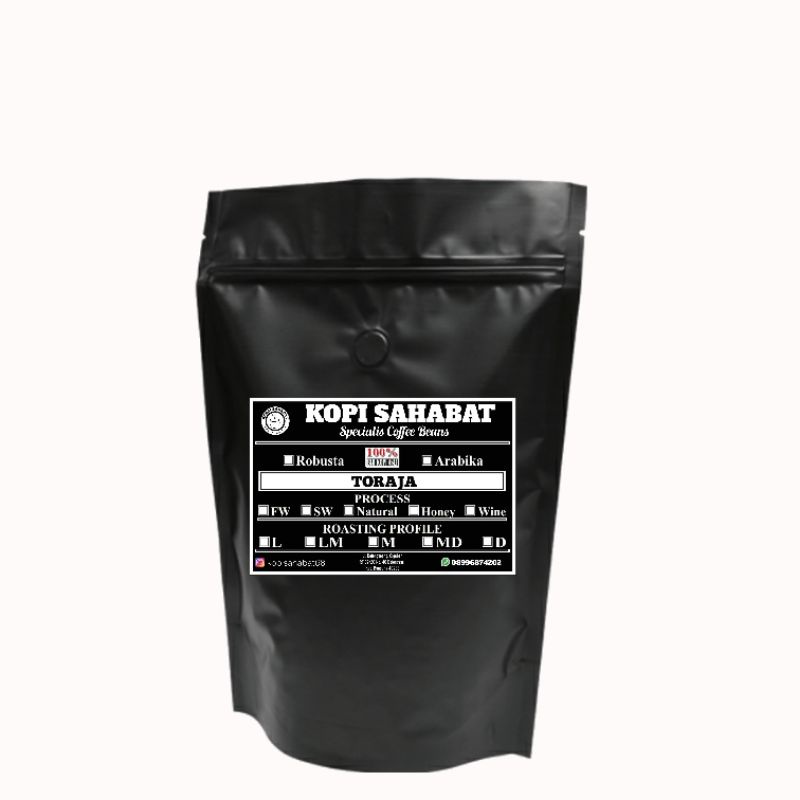 

KOPI ROBUSTA TORAJA Full Wash, Biji / Grind Bens, 100% Biji kopi pilihan asal Toraja