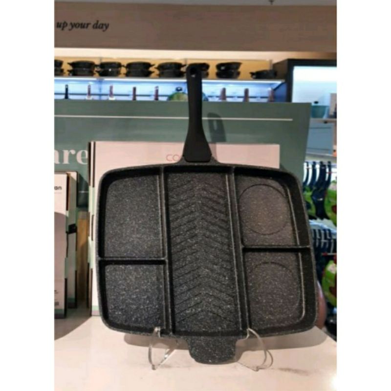 Informa Cooking Color Oryn Wajan Panggang 5 In 1 / Informa Grill Pan / Cooking Color Grill Pan / Gri