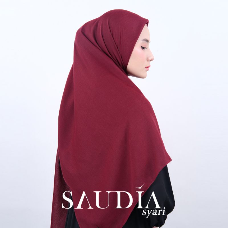 Ansania Saudia Syari Hijab Kerudung Segi Empat Polos Seri Warna - Jilbab Saudia Grande Syari Hijab S