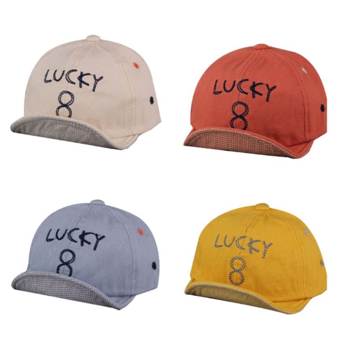 Topi 0-2 Tahun Baseball Anak Bordir Lucky 8 High Quality CBKS VC