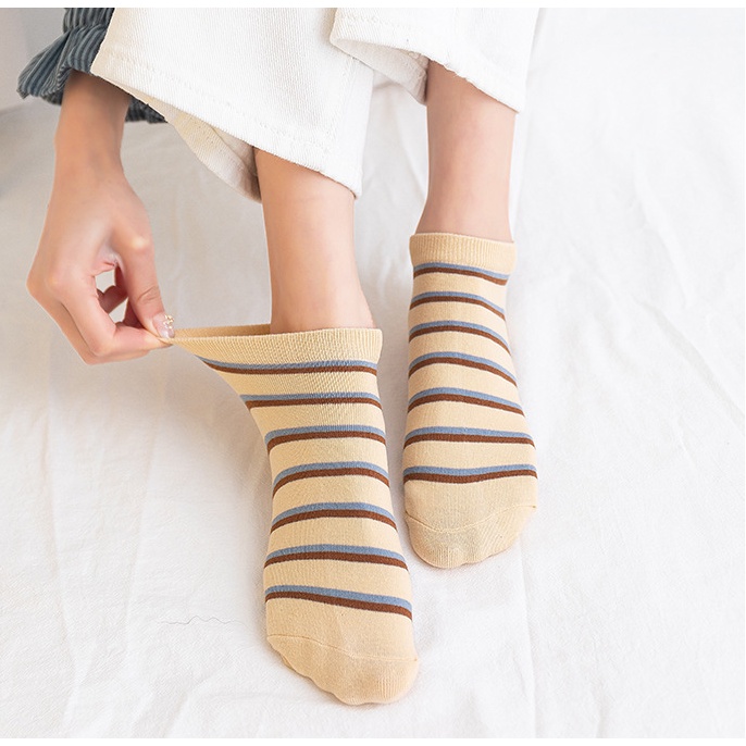 ⭐️𝐈𝐇𝐒 𝟑𝟐𝟐⭐️Kaos Kaki Wanita Motif Catur New Fashion Korean Style Socks Breathable-5