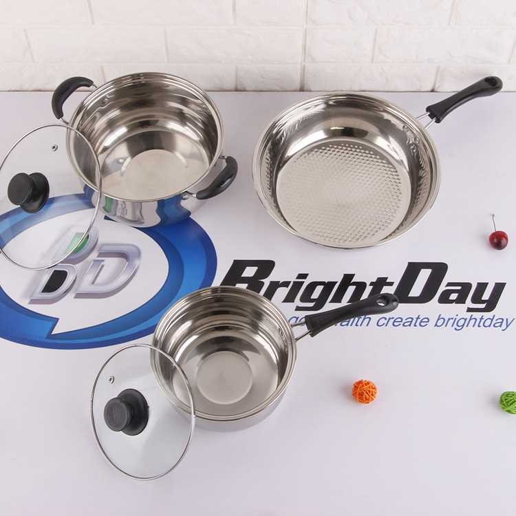 Milk Pot Sets get 3 pcs/ Panci 3 Set Stainless Steel / Milk Pot 3 in 1 Stainless / Panci Set 3 pcs