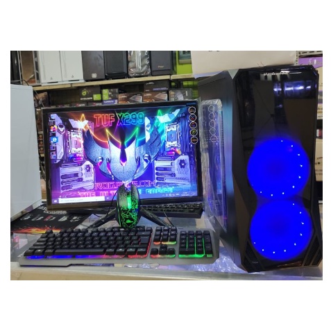 PC gaming core i7 Ram 16 gb monitor 19 in key mouse full set