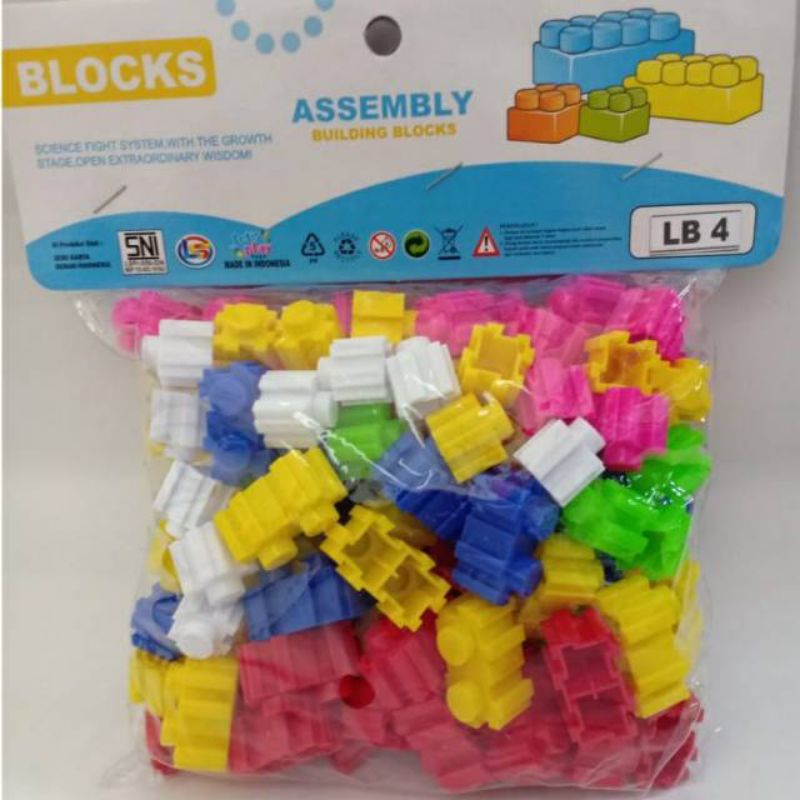 LB 4 - Mainan Balok / Building BLOCKS Blok bentuk motif LB4