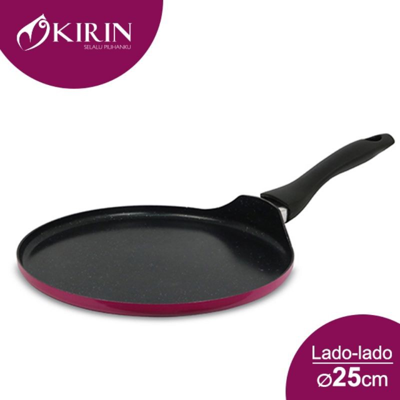KIRIN Ladolado Marble 25 cm Pizza Pan Pizza Fry Pan BlackPink Marble Non Stick [PIZZA 25CM KIRIN]