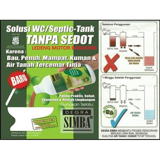Degra Simba Solusi WC Mamper Bau Sedot Septic Tank Pembersih Toilet