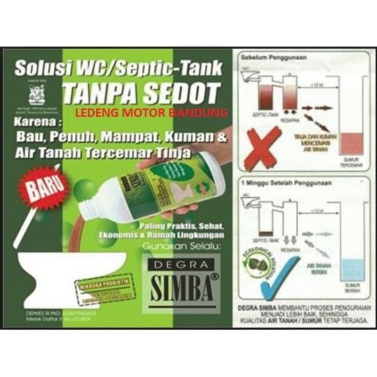 Degra Simba Solusi WC Mamper Bau Sedot Septic Tank Pembersih Toilet