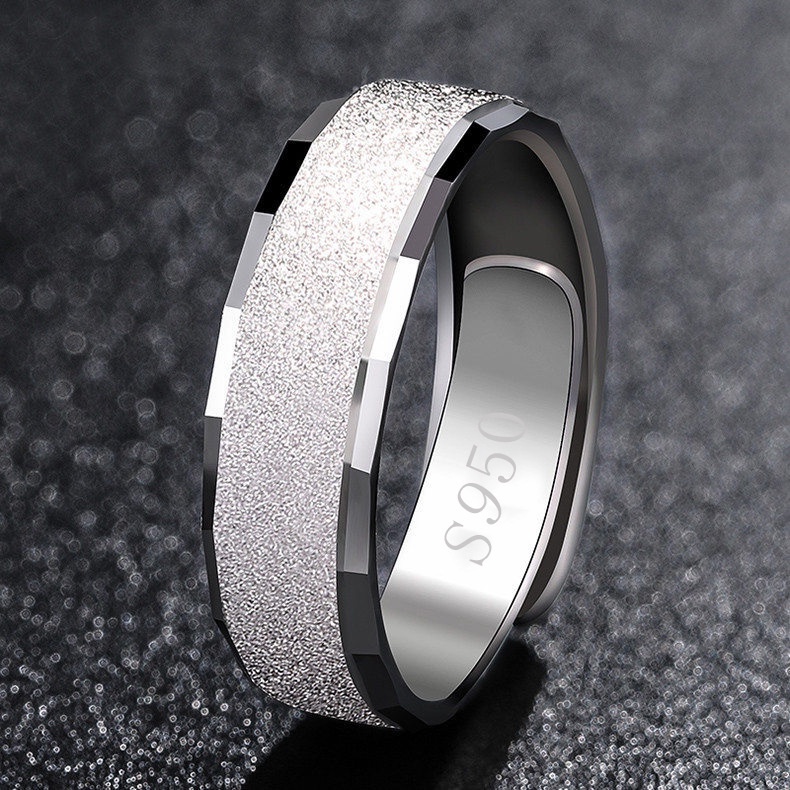 Cincin Bahan Stainless Steel Lapis Silver Untuk Pria Dan Wanita
