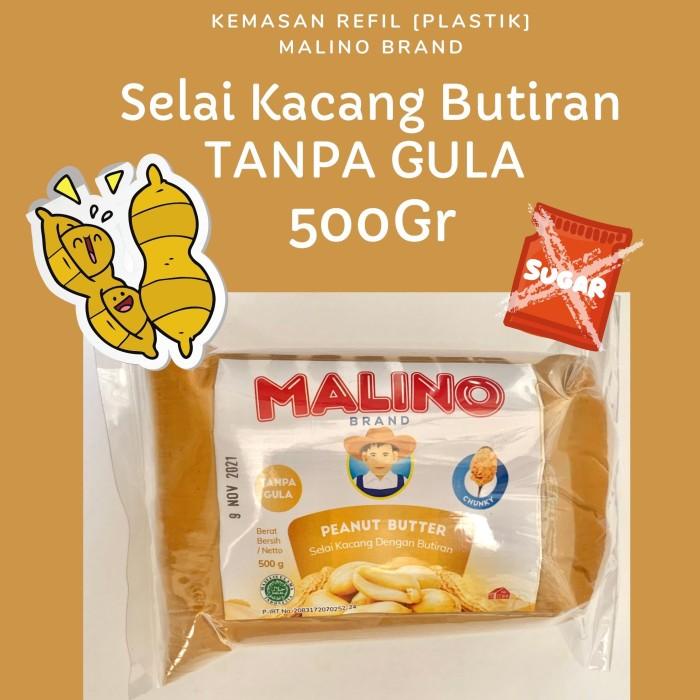 

Selai Selai Kacang Butiran Peanut Butter Chunk Tanpa Gula 500Gr Malino Brand
