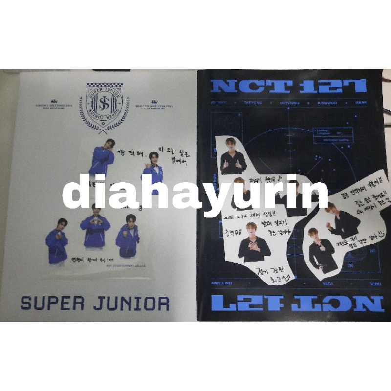 MINI BROCHURE SUPER JUNIOR & NCT12T & STIKER DONGHAE JAEHYUN SEASON GREETING 2021
