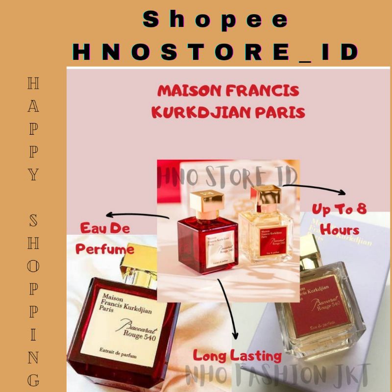 parfum MAISON FRANCIS KURKDJIAN BACARAT ROUGE450 RED FREE WHITE EDP PARFUM ORI / buy 1 get 1parfum
