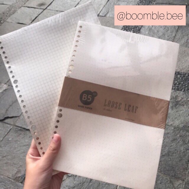 A5 B5 A4 Loose Leaf Bookpaper TEBAL 90 GSM // grid & dotted pattern // bahan kertas novel