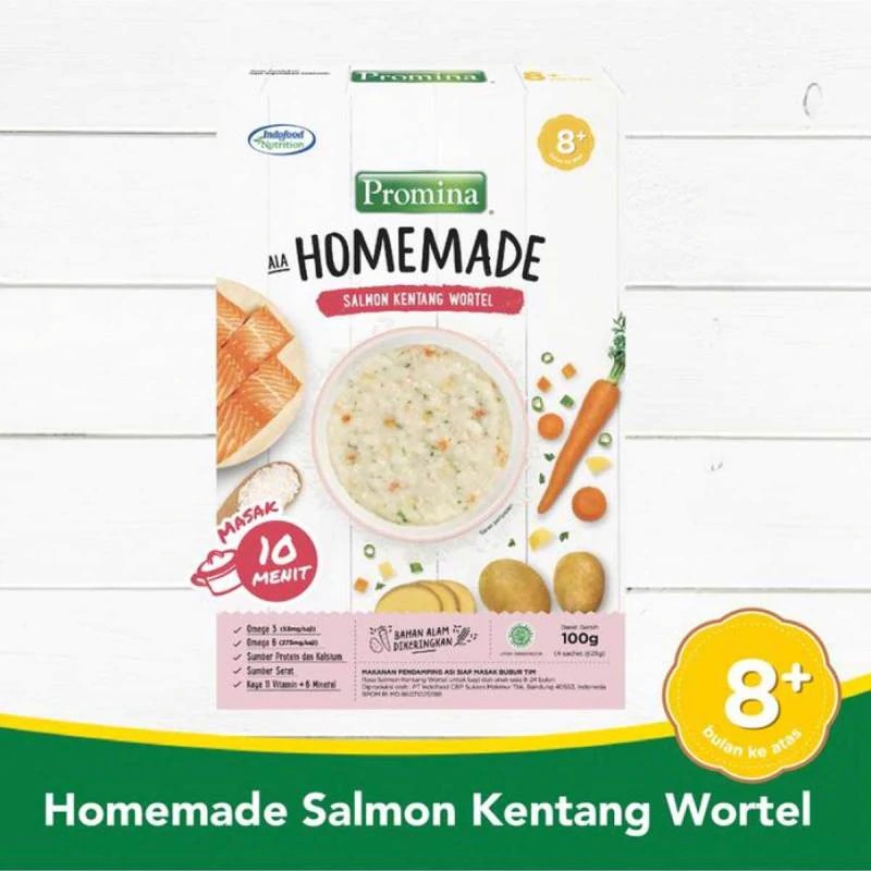 Cod Promina Homemade Bubur Salmon Kentang Wortel 8m 100gr Shopee Indonesia