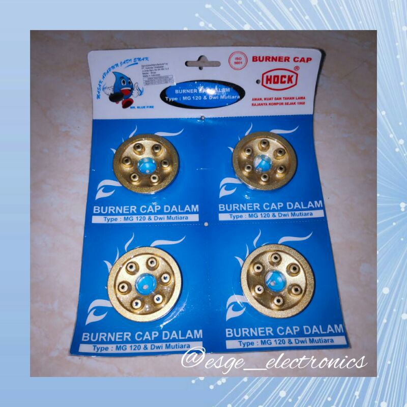 ORIGINAL BURNER HOCK CAP DALAM KGB 20 MG MG 120 &amp; DWI MUTIARA API KECIL KUNINGAN KOMPOR GAS HOCK ORI