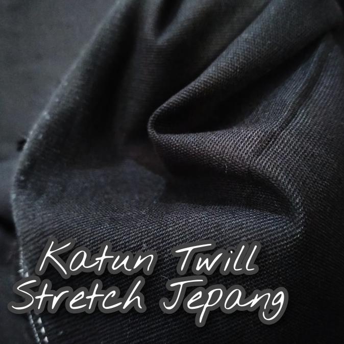 kain katun Twill Stretch Jepang