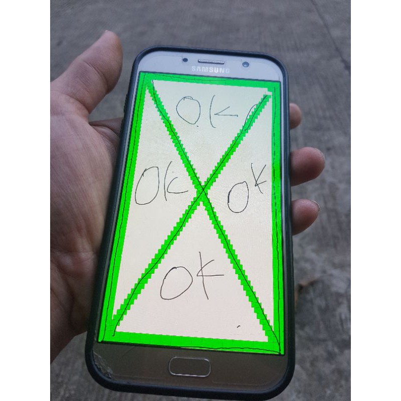 lcd samsung a7 2017 original copotan minus glas