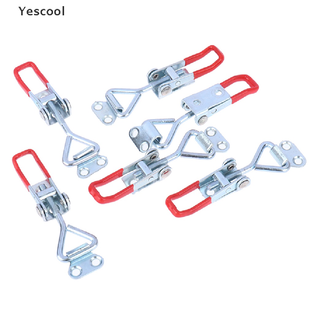 2 / 4 Pcs Toggle Clamp Bahan Baja Dapat Disesuaikan Untuk Kotak Alat