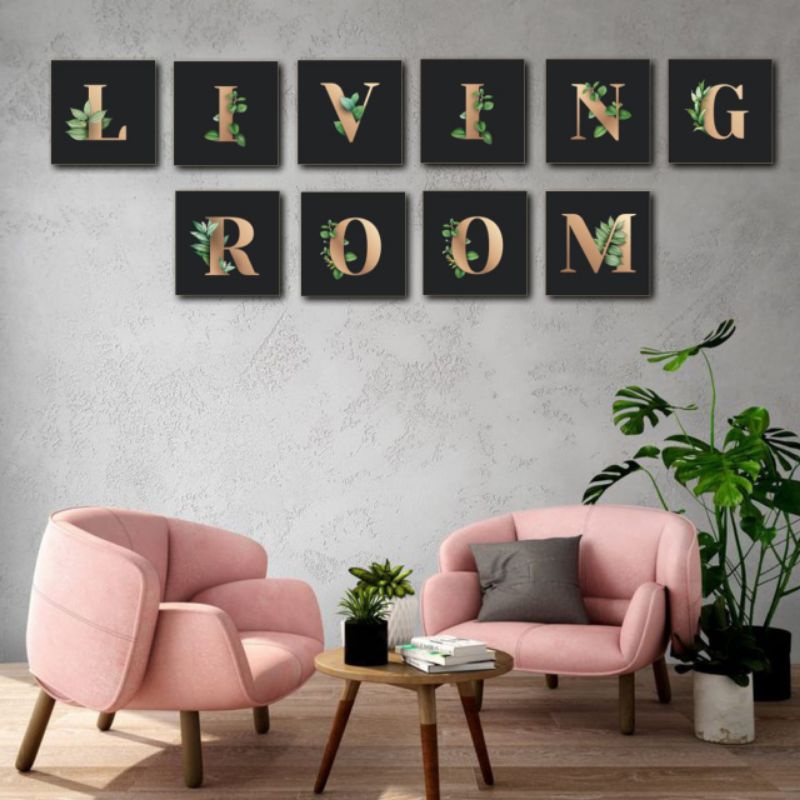 walldecor hiasan dinding huruf abjad art A-Z