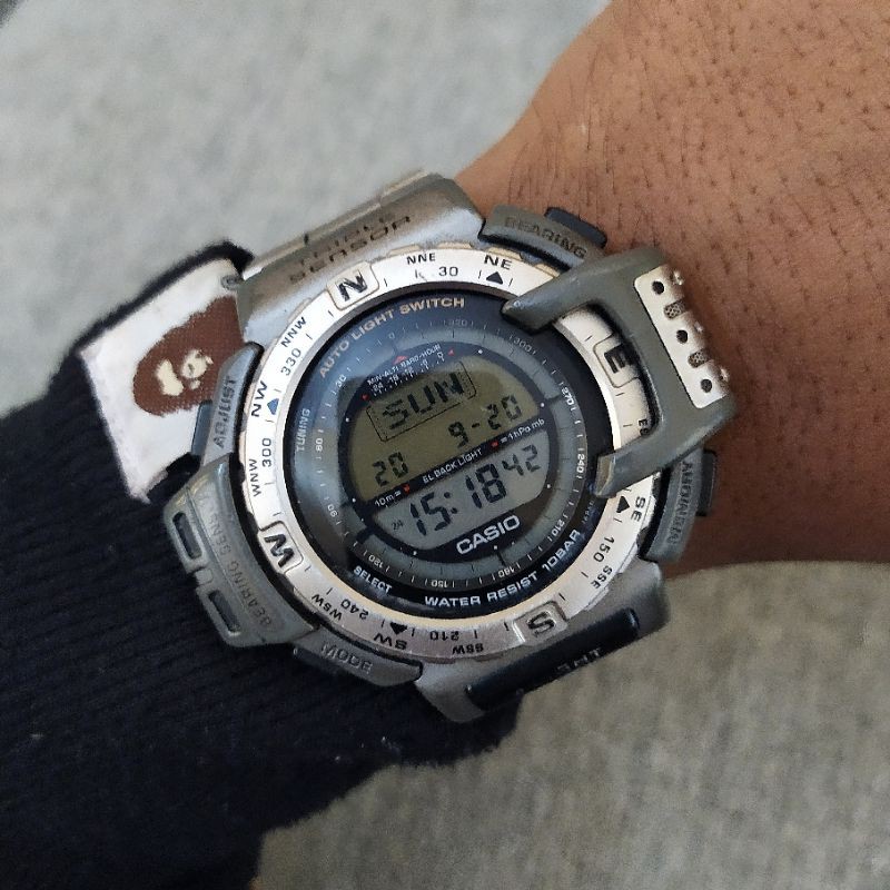 Jual (CUMA SATU) Jam Casio Protrek PRT-411 Titanium japan Original Vintage  rare Indonesia|Shopee Indonesia
