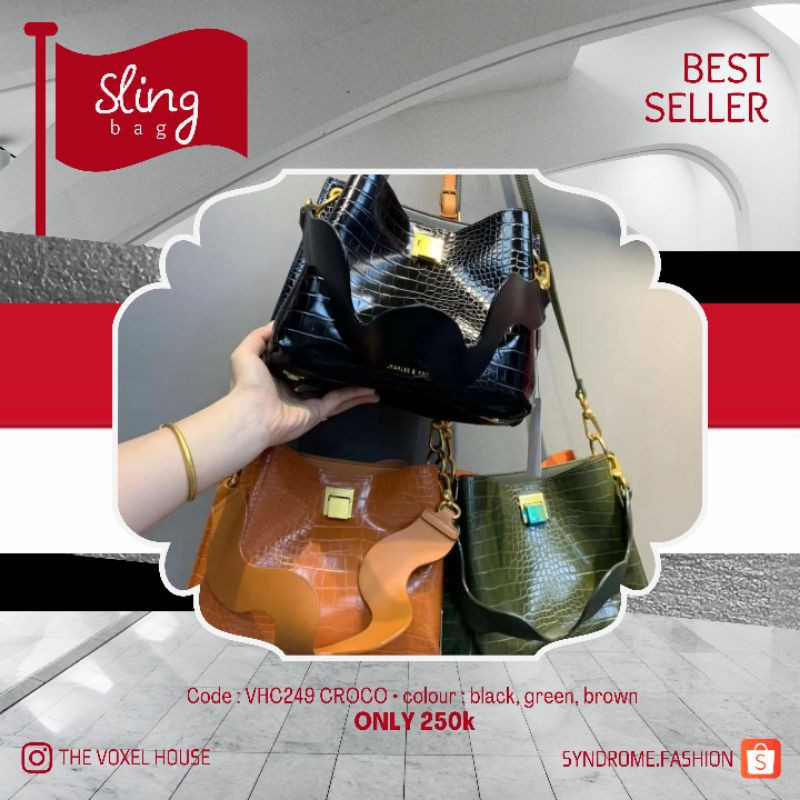 SLING BAG CK | TAS CK (VHC249) CROCO | TAS BRANDED
