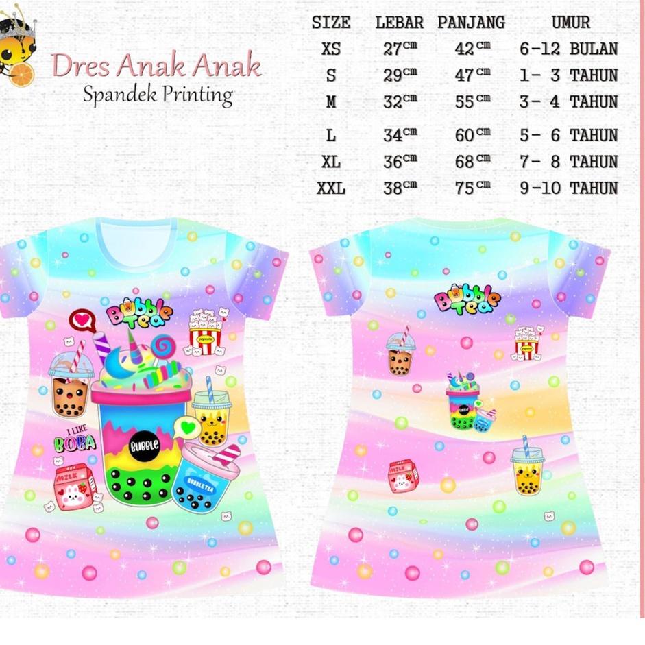 SRD.19Au22ᶻ– Dress anak perempuan daster anak perempuan daster printing anak BOBA