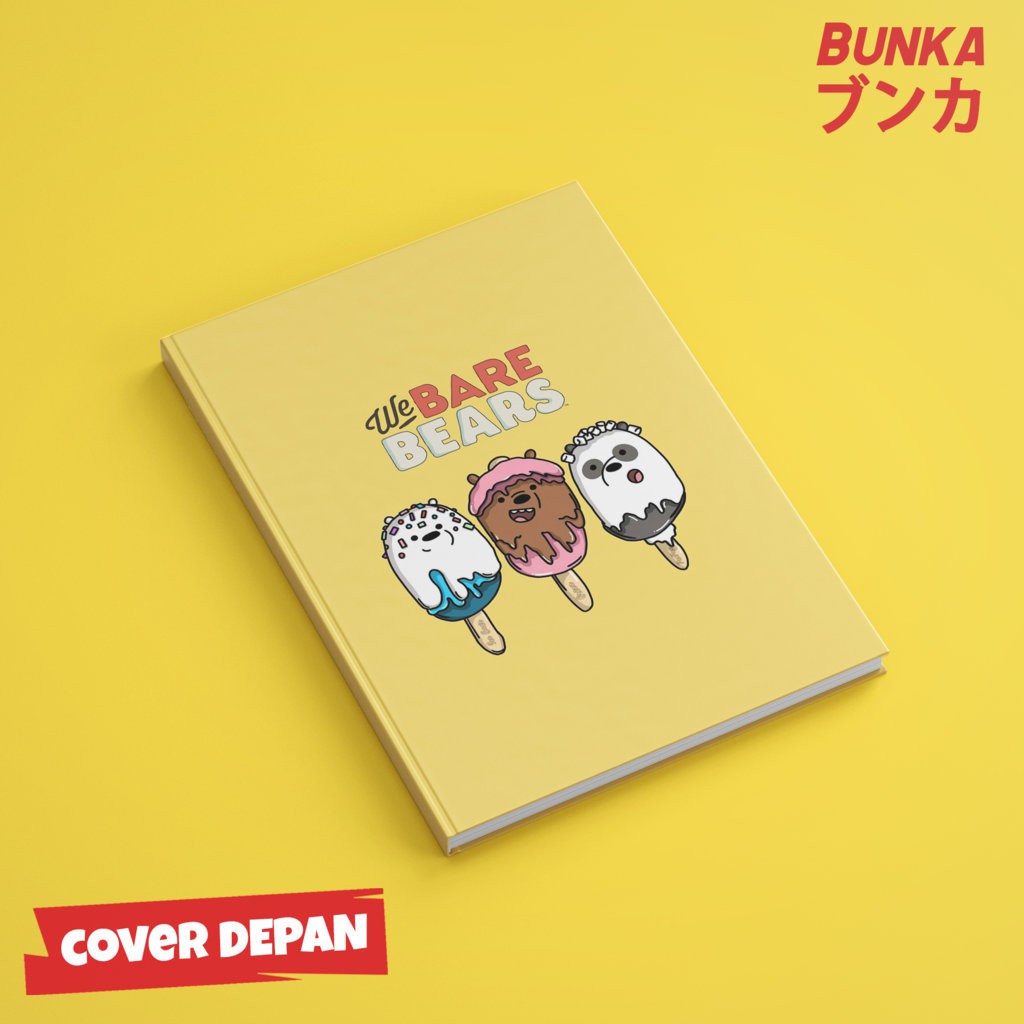 

Notebook We Bare Bears Ice Cream Stick Hardcover A5 Buku Tulis Catatan Note Agenda Planner