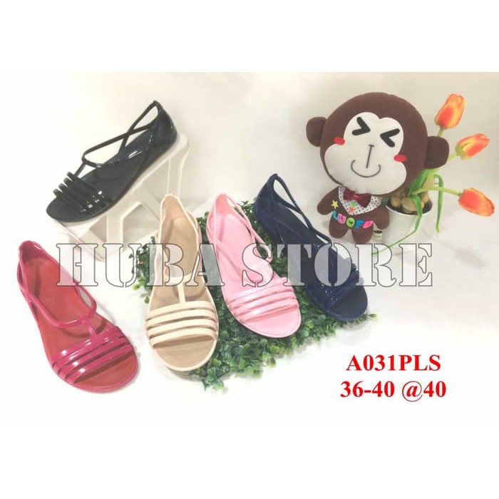 SANDAL WANITA FLAT SENDAL CEWEK JELLY IMPOR A031PLS