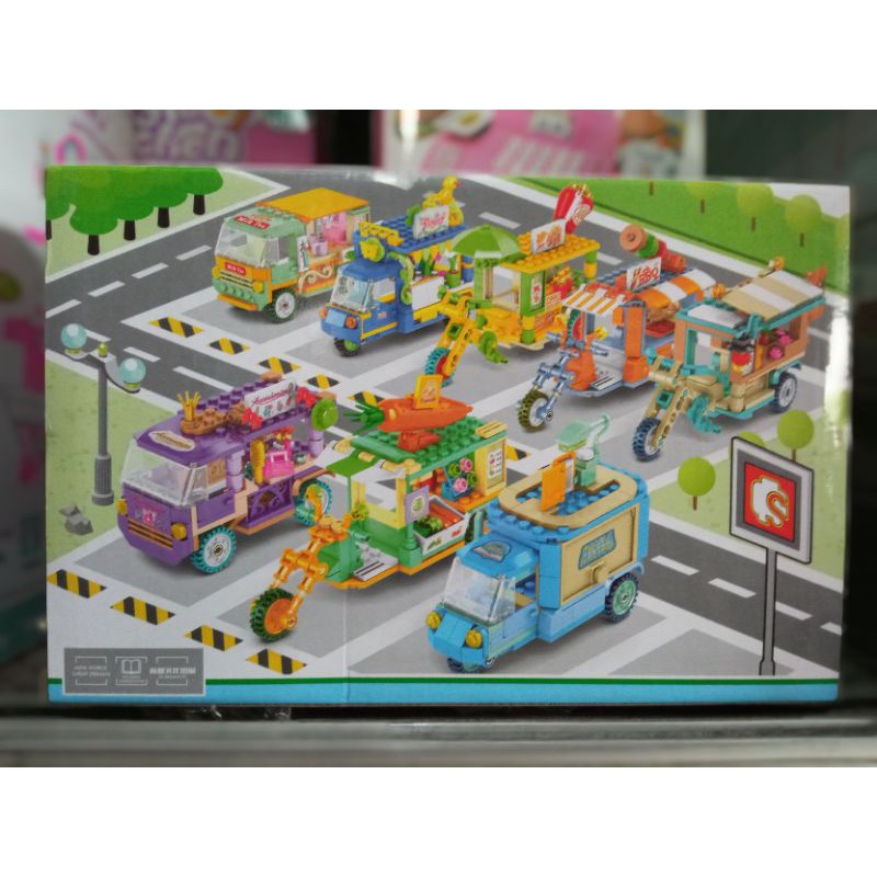 Sembo blocks puzzle vegetable accesories book challenge sushi popcorn shop
