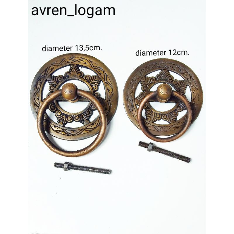 TARIKAN PINTU RUMAH ANTIK diameter 12cm.&amp;13,5cm