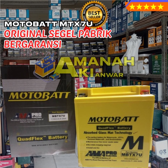 AKI Kering MOTOBATT MBTX7U / AKI MOTOR / AKI MOTOBATT/ Honda CBR 150 Honda CBR 250  YAMAHA: Yamaha R