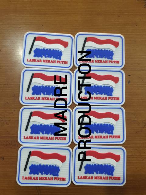 RUBBER/BORDIR NAMA - LMPASKAR MERAH PUTIH - PATCH LMP - BET LMP