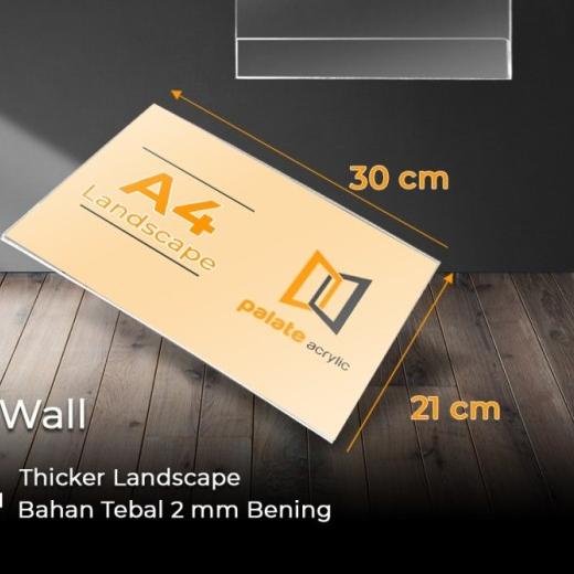 

✩ akrilik wall A4 / acrylik / thicker / akrilik dinding brosur landscape ←
