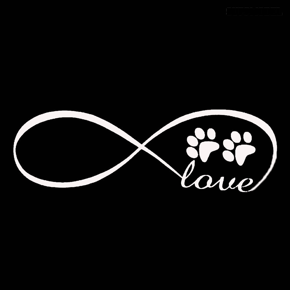 Stiker Reflektif Motif Jejak Kaki Anjing Infinity Untuk Dekorasi Mobil