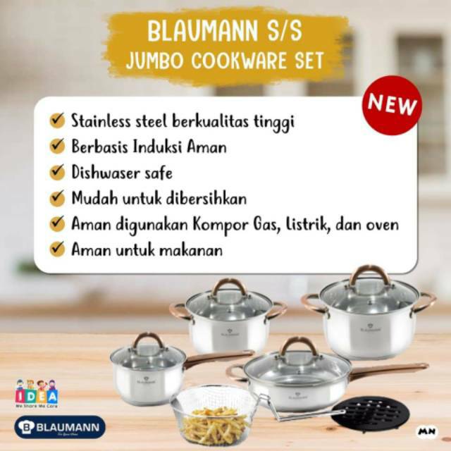 Panci Blaumann Jumbo Cookware set