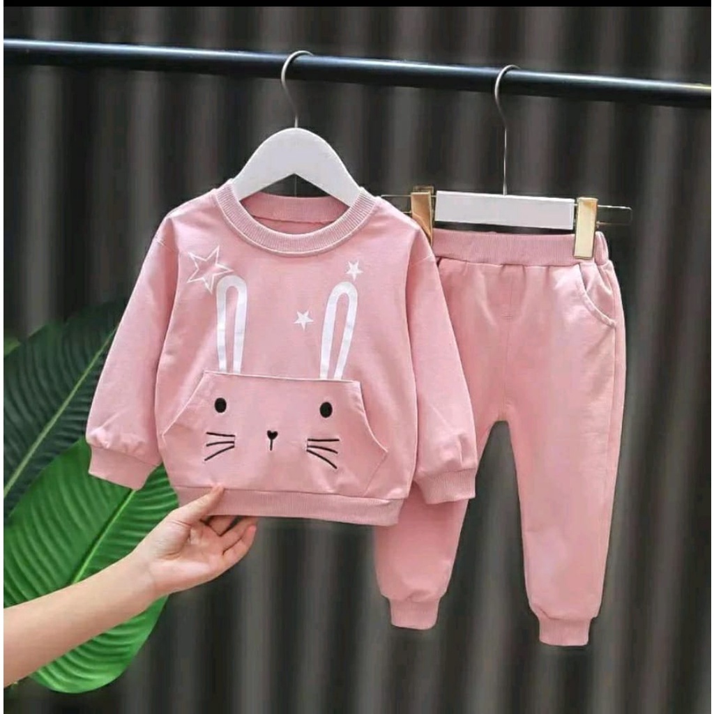 SET SWEATER BUNNY SETELAN ANAK 1-3 Th Setelan Baju Anak