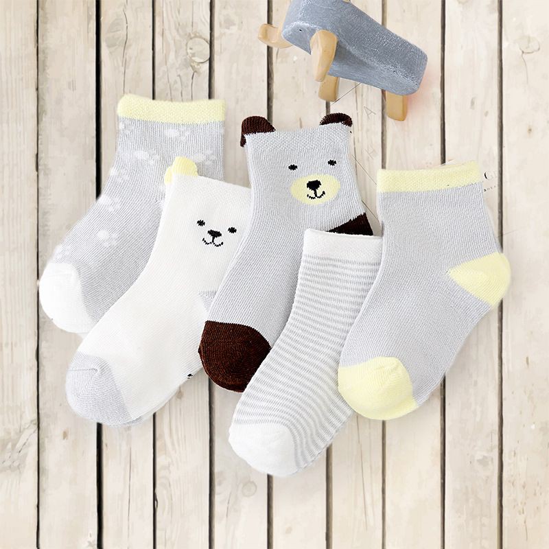 KK01 - KK12 [5 SET] KAOS KAKI BAYI ANAK IMPOR SOCKS LUCU KARAKTER KARTUN UNISEX [0-8] thn