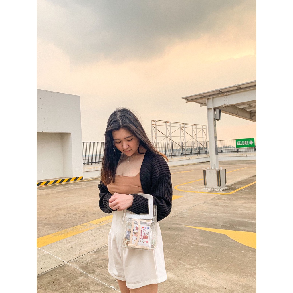 [CLEARANCE SALE] BUY 1 GET 1 MUJI HANDBAG PVC TRANSPARANT / CUTE DAILY TOP HANDLE BAG / TAS TRANSPAR