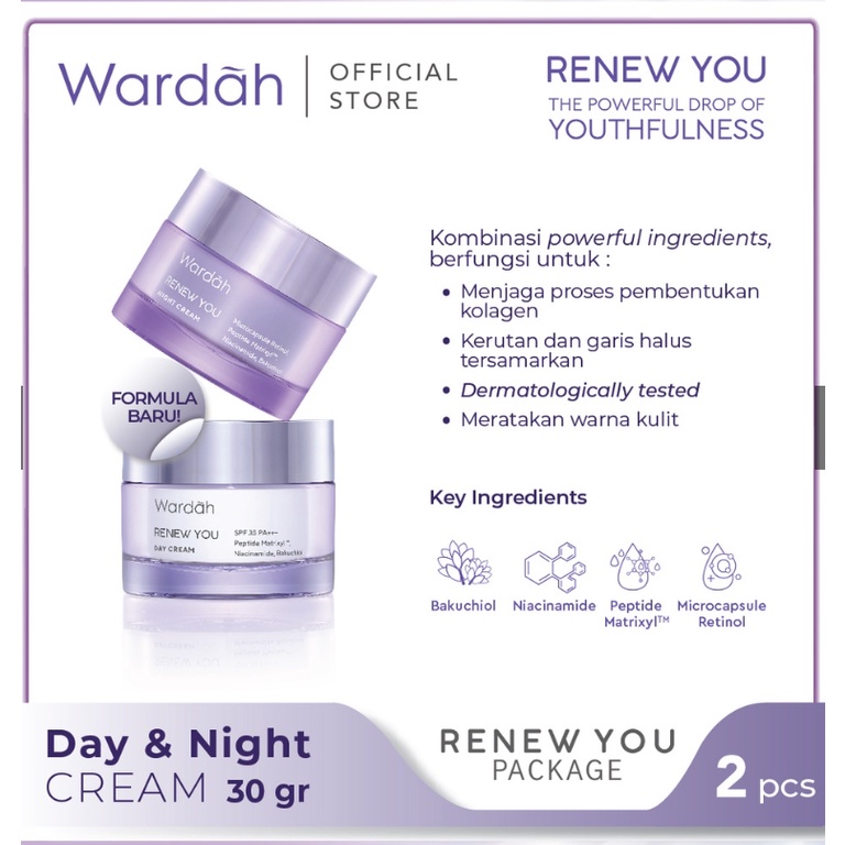 Wardah Renew You Paket ( Day + Night  30gr )