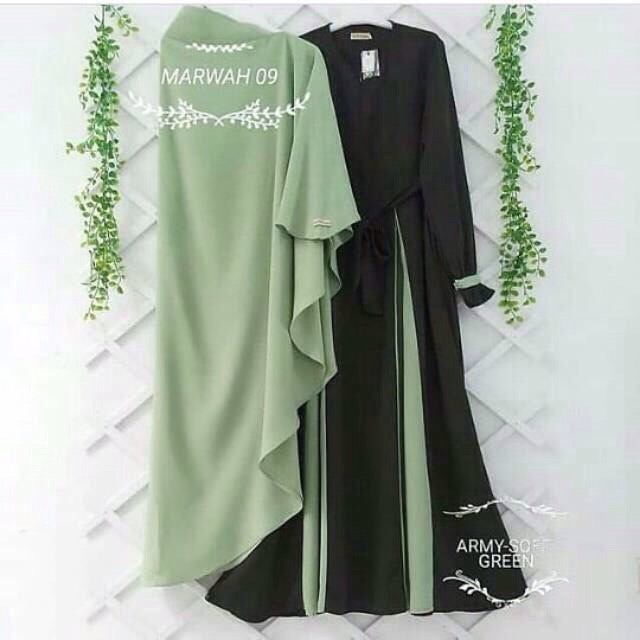 Gamis Marwah Set Hijab Syar'i