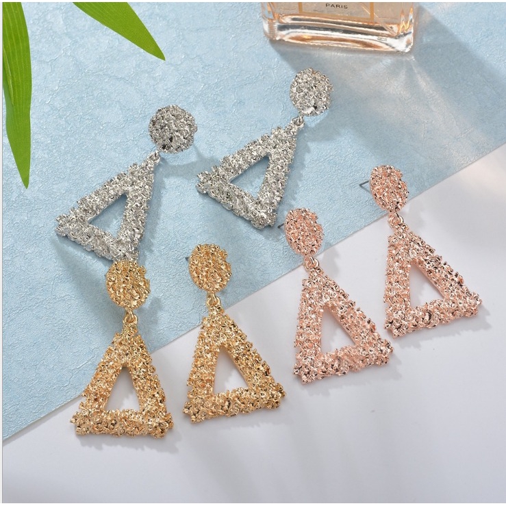 OSM - F629 Anting Ala Korea Segitiga / Anting Paduan Segitiga Anting / Aksesoris Fashion-3
