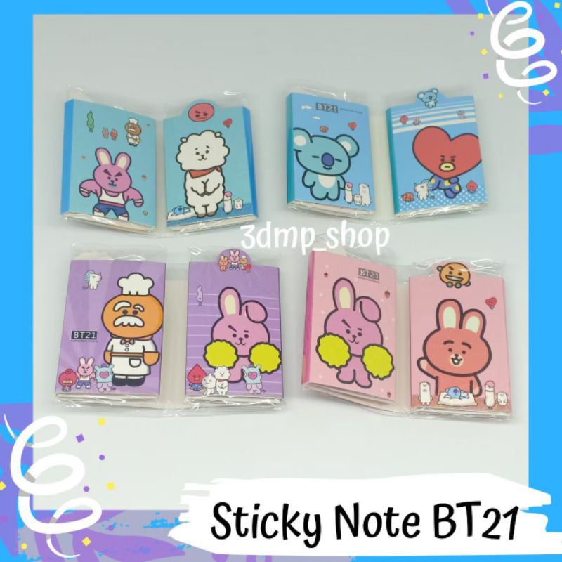 Sticky Note Lipat BT21 BTS Kpop