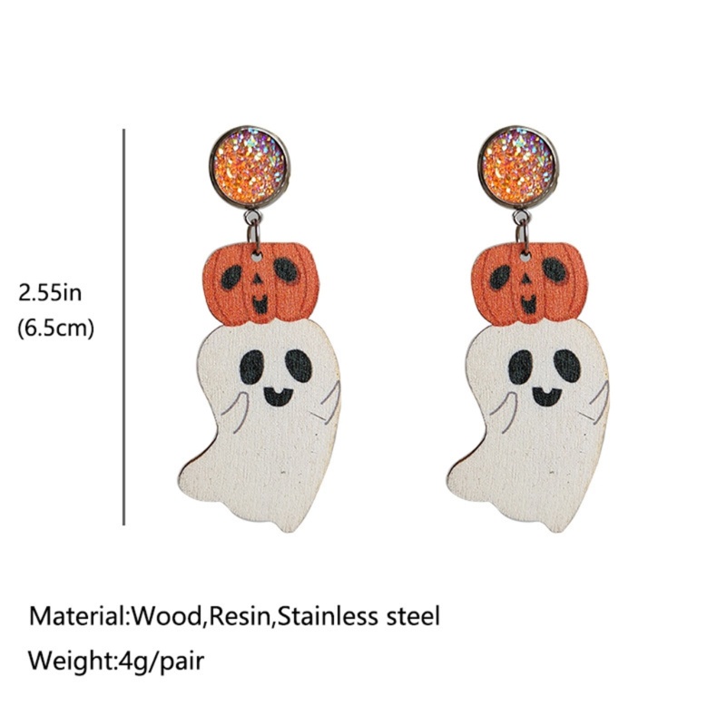 Anting Menjuntai Desain Hantu Halloween Untuk Hadiah