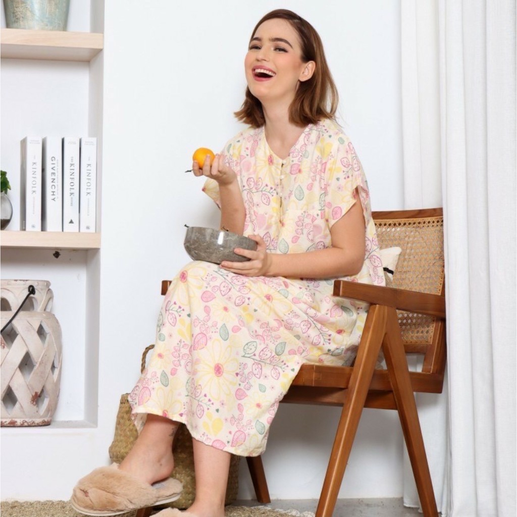 HOMEWEAR ORIANA YURI MAXI  SERIES DASTER BUSUI PREMIUM DASTER RAYON MOTIF JUMBO (feat Baneska)