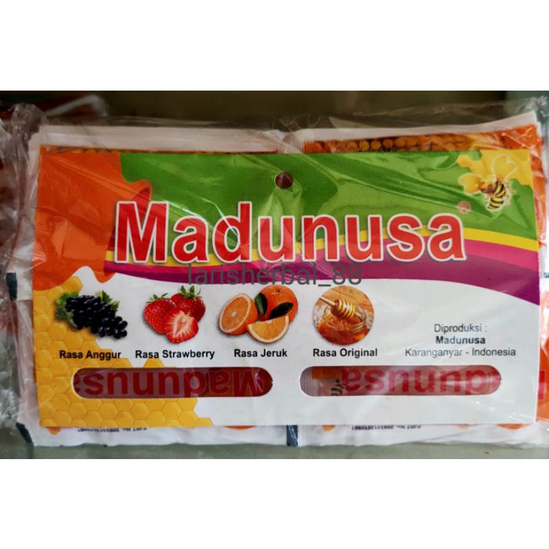 

MADUNUSA madu saset rasa jeruk 1p isi 20pc
