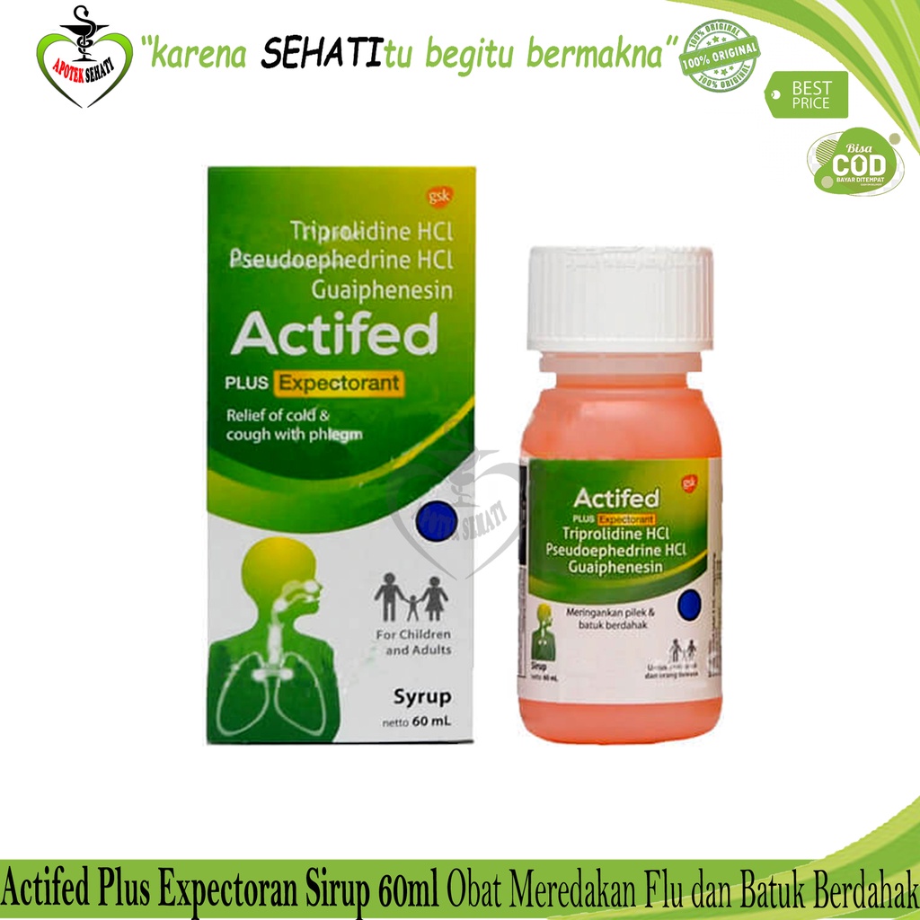 Sale Diskon Actifed Plus Hijau Expetorant 60 Ml Terlaris