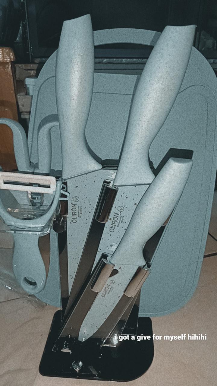 7in1 Pisau + Talenan Masak Set Bahan Keramik Best Quality Pisau Dapur/kado Pilihan Pertama