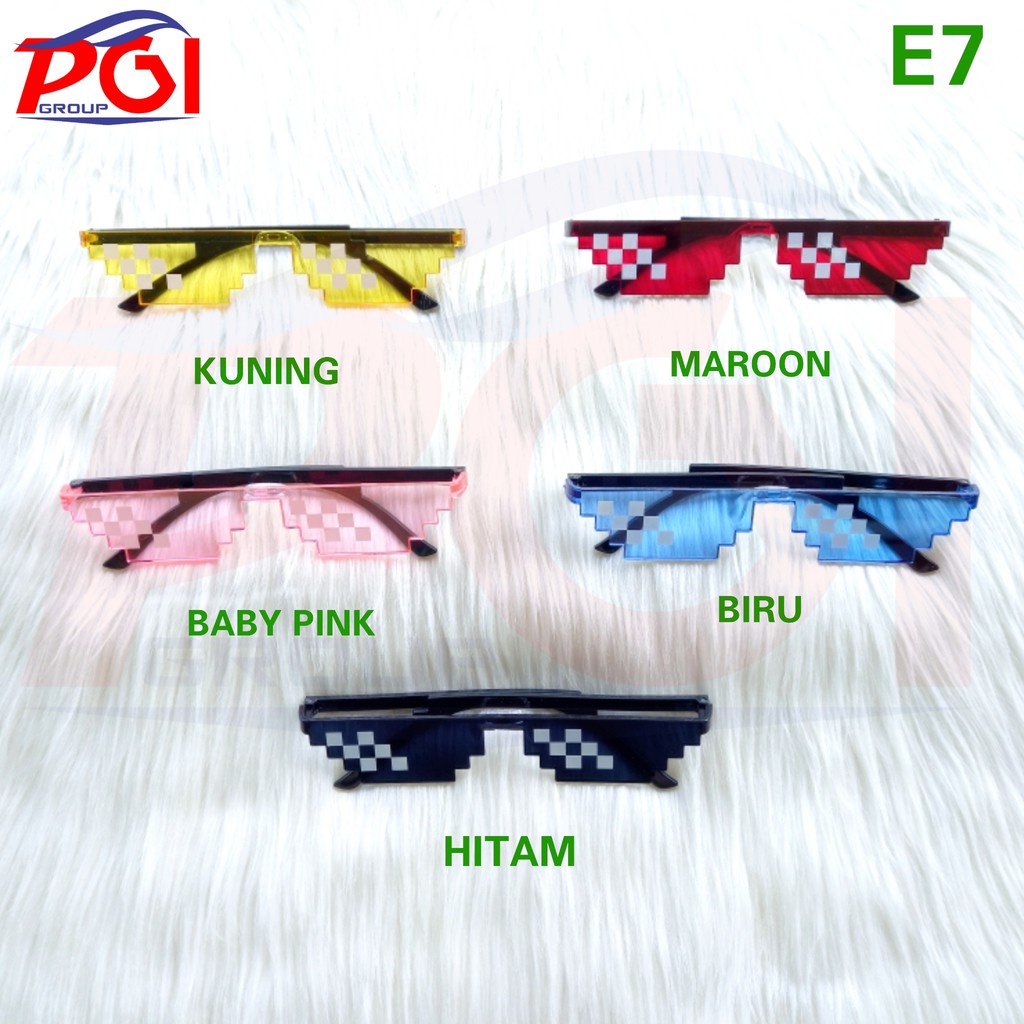 E ( E7 ) KACAMATA DESGIN THUG LIFE DOUBLE MOSAIC JUNGKOOK BTS KOREA