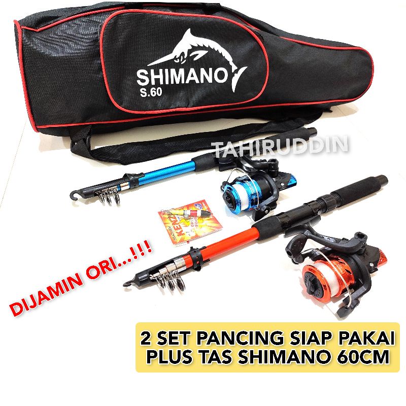 2 Set Alat Pancing Audrey + Tas 60cm Kekuatan 5 kg. Harga Promo !!!!